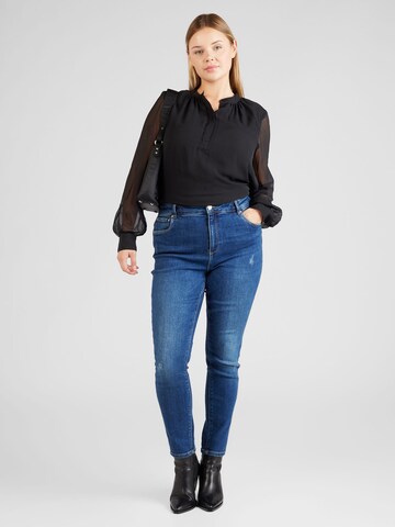 Camicia da donna 'SIA' di PIECES Curve in nero