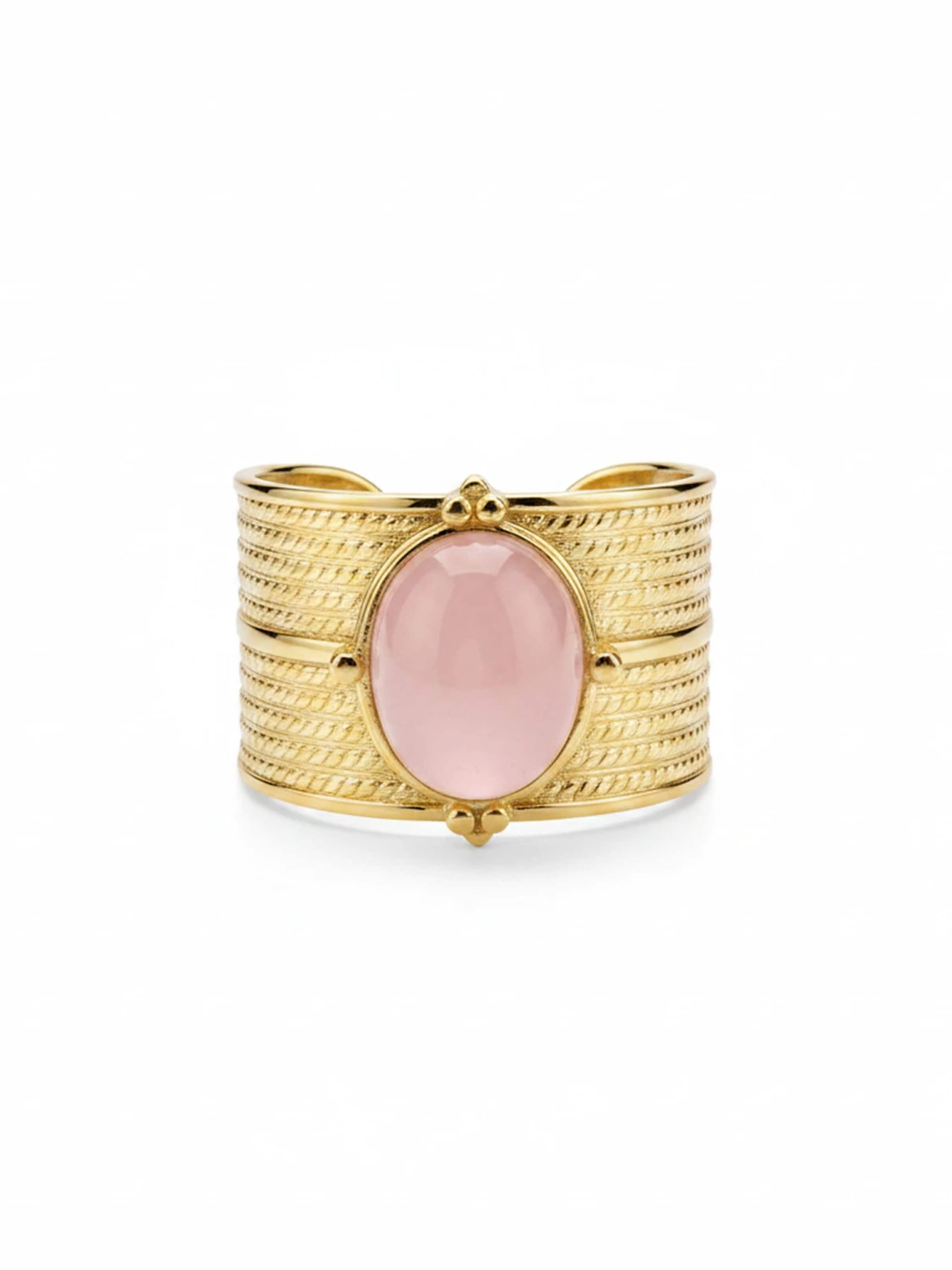 Anello 'Rosa di Sicilia' di ETNÉE in oro: frontale
