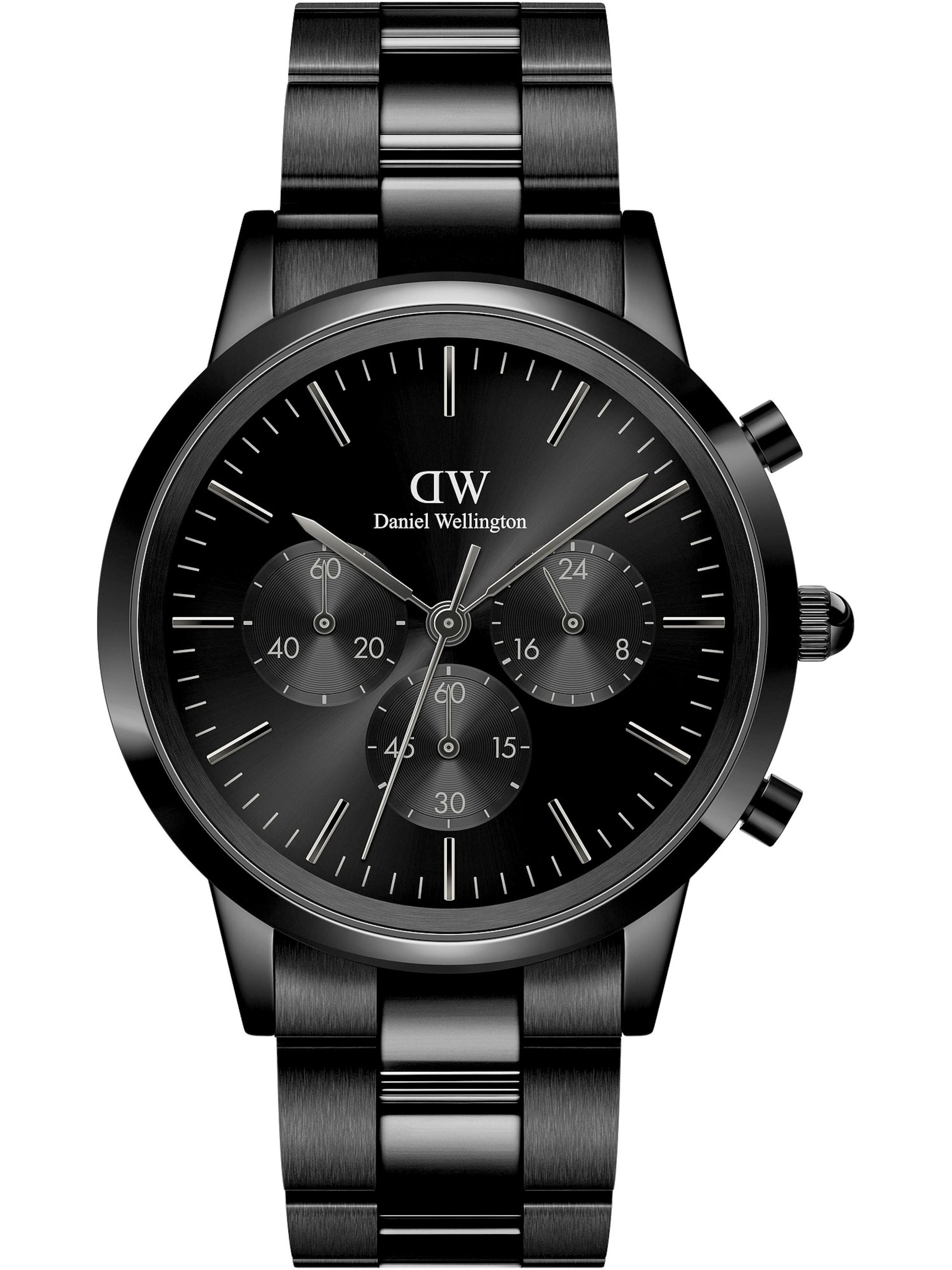 Daniel Wellington Analoog horloge in Zwart: voorkant