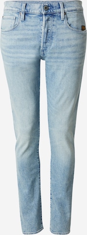 mėlyna G-STAR Prigludęs Džinsai '3301': priekis