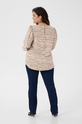 KAFFE CURVE Bluse 'Nika' in Beige
