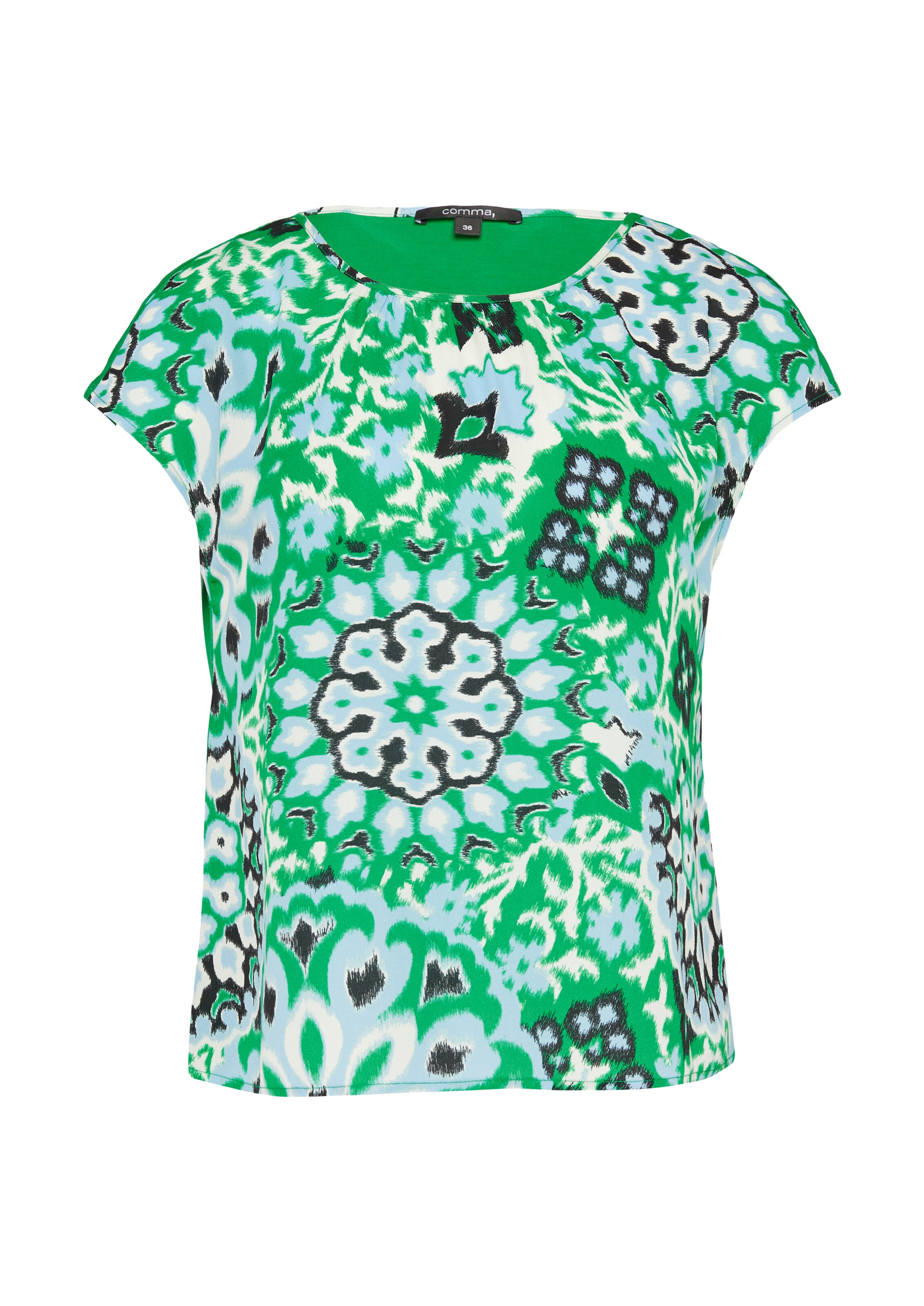 COMMA Shirt in Groen: voorkant