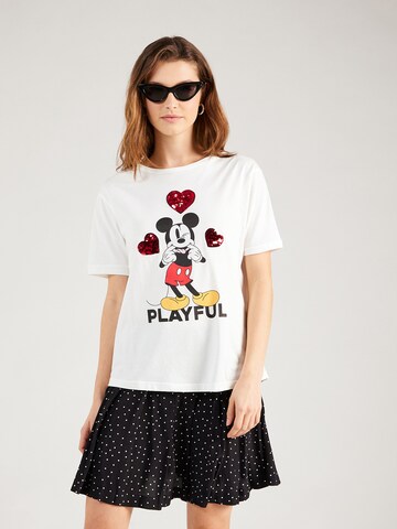 Springfield T-Shirt 'MICKEY CORAZON LENTEJ' in Weiß: Vorderseite