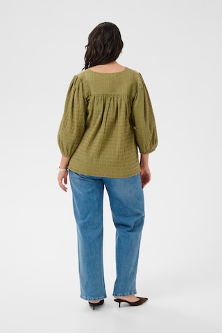 KAFFE CURVE Bluse 'Maisie' in Grün