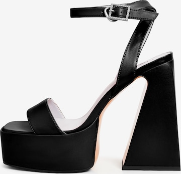 CESARE GASPARI Sandals in Black: front