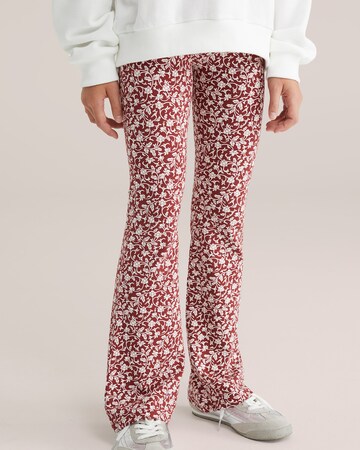 évasé Pantalon WE Fashion en rouge : devant