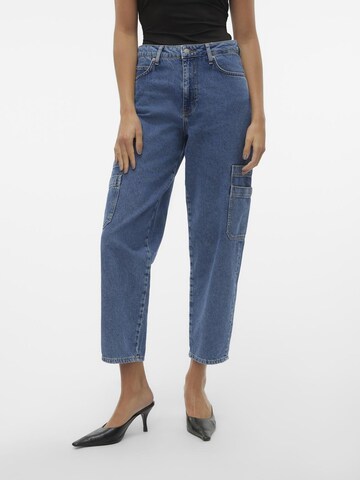 VERO MODA Regular Cargojeans in Blauw: voorkant