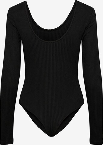 PIECES Shirt bodysuit 'SEVI' in Black