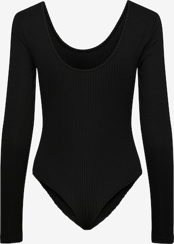 PIECES Shirt Bodysuit 'SEVI' in Black