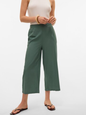 VERO MODA - Pierna ancha Pantalón plisado 'VMMymilo' en verde: frente