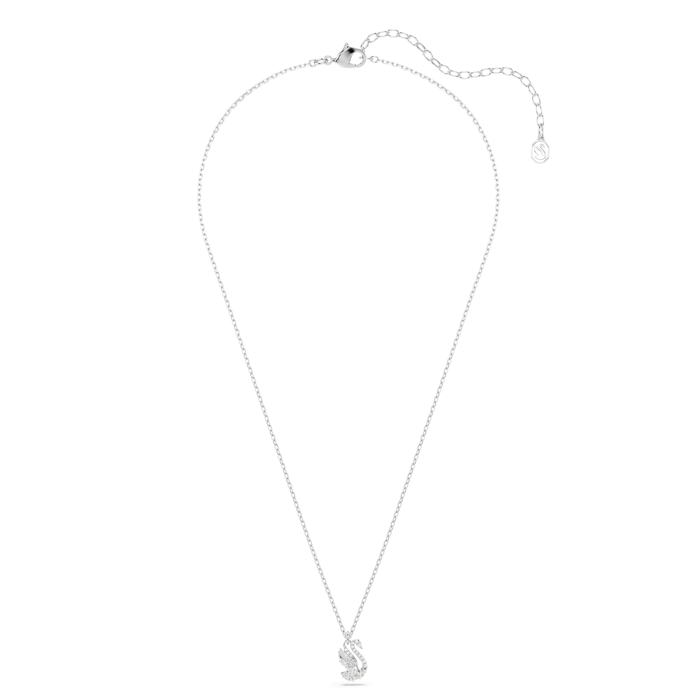 Swarovski Kæde 'SWAN' i One Size i sølv / transparent, Produktvisning