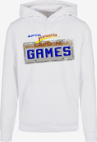 F4NT4STIC Sweatshirt 'California Games Plate' in Weiß: predná strana