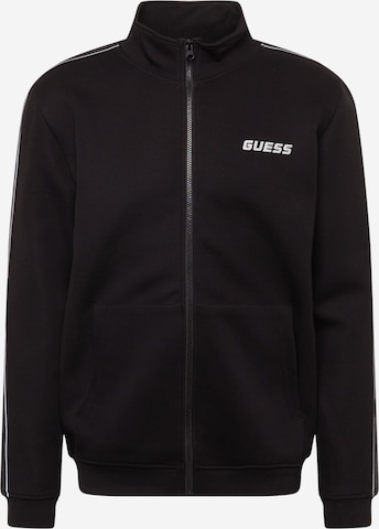 GUESS - Casaco de treino em moletão 'Mickey' em preto: frente