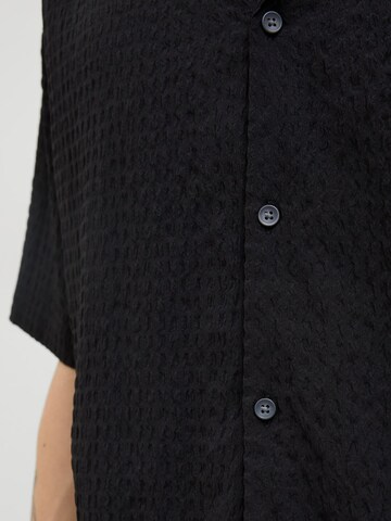 JACK & JONES Comfort fit Button Up Shirt in Black