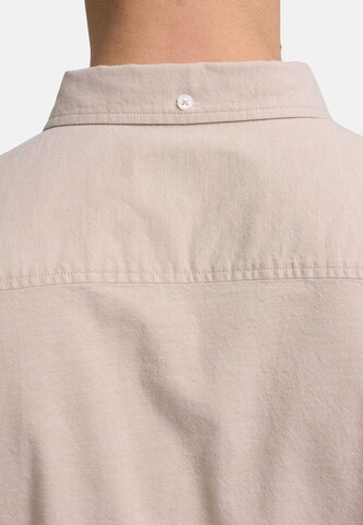JEFF Comfort fit Button Up Shirt 'Silvwin' in Beige