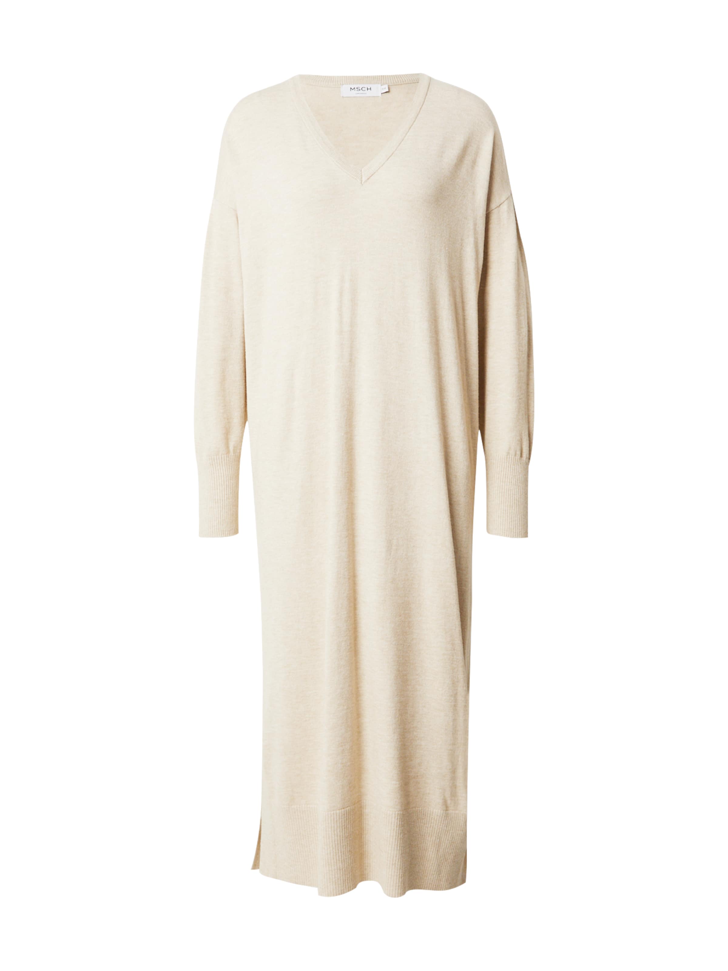 MSCH COPENHAGEN Knit dress 'Hermine Rachelle' in Beige: front