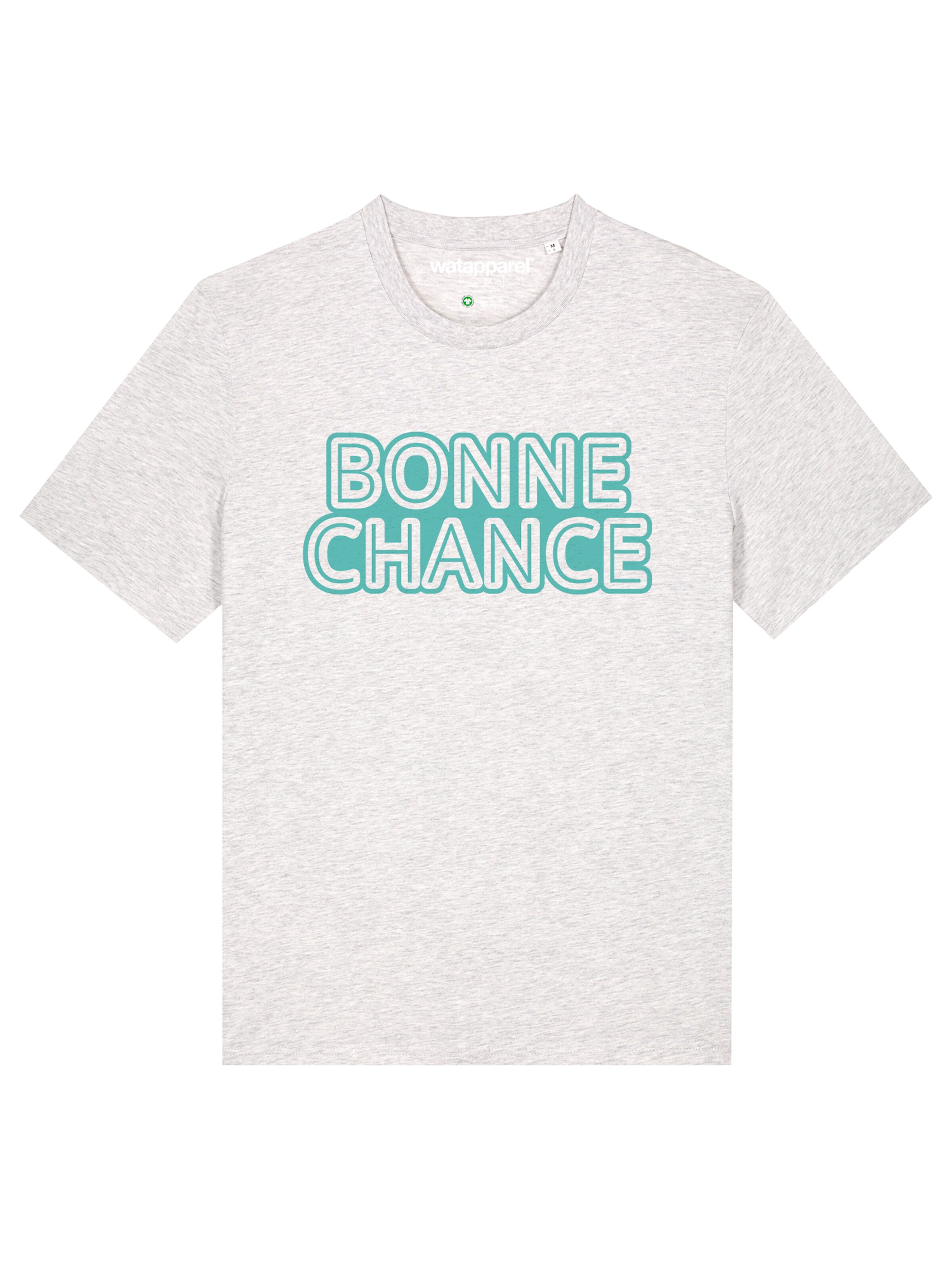 Maglietta 'Bonne Chance' di Watapparel in grigio: frontale