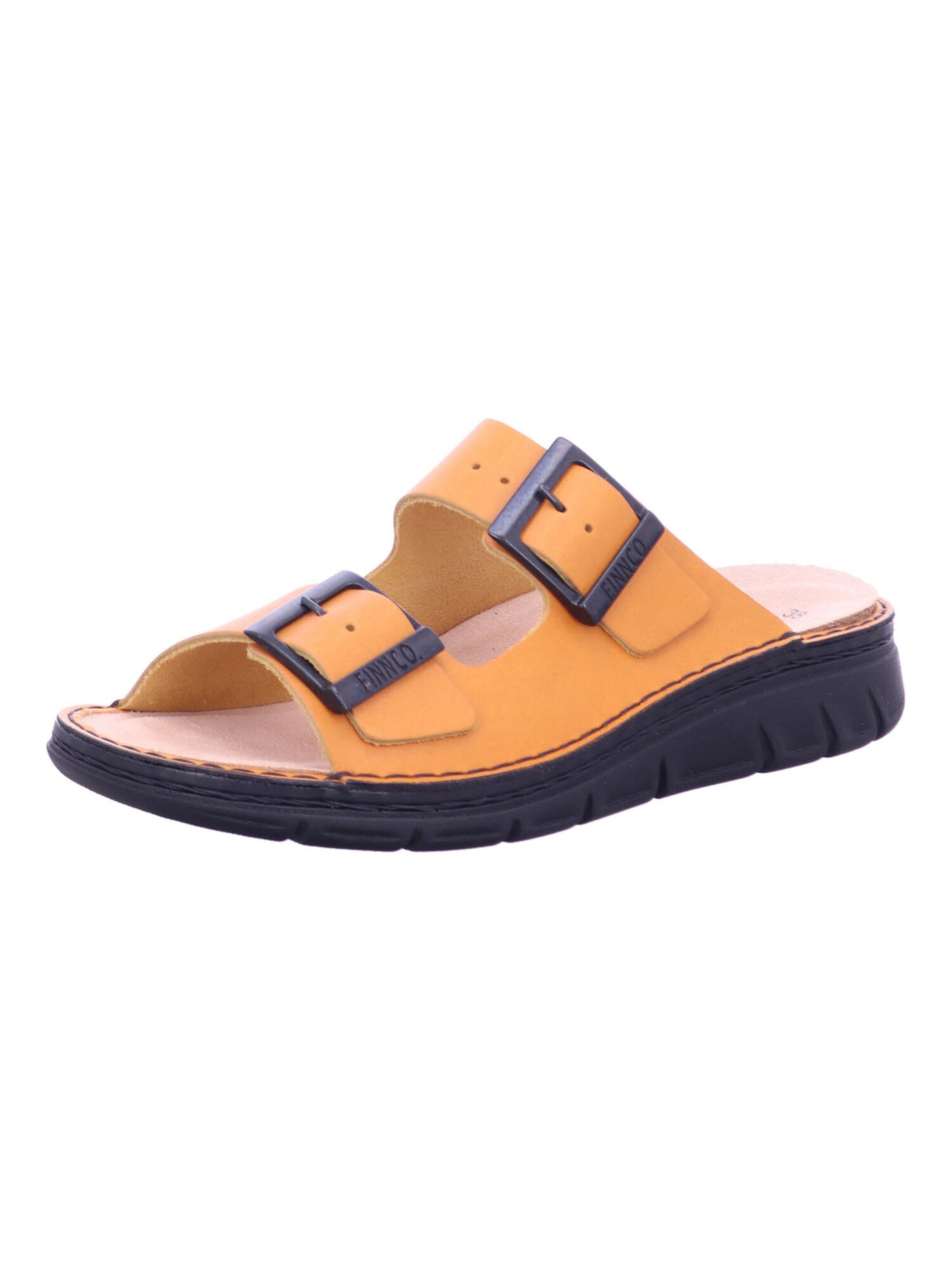 Finn Comfort Mules in Orange: front