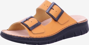 Finn Comfort Mules in Orange: front