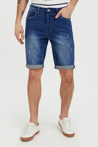 Finn Flare Jeans-Shorts in Blau: front