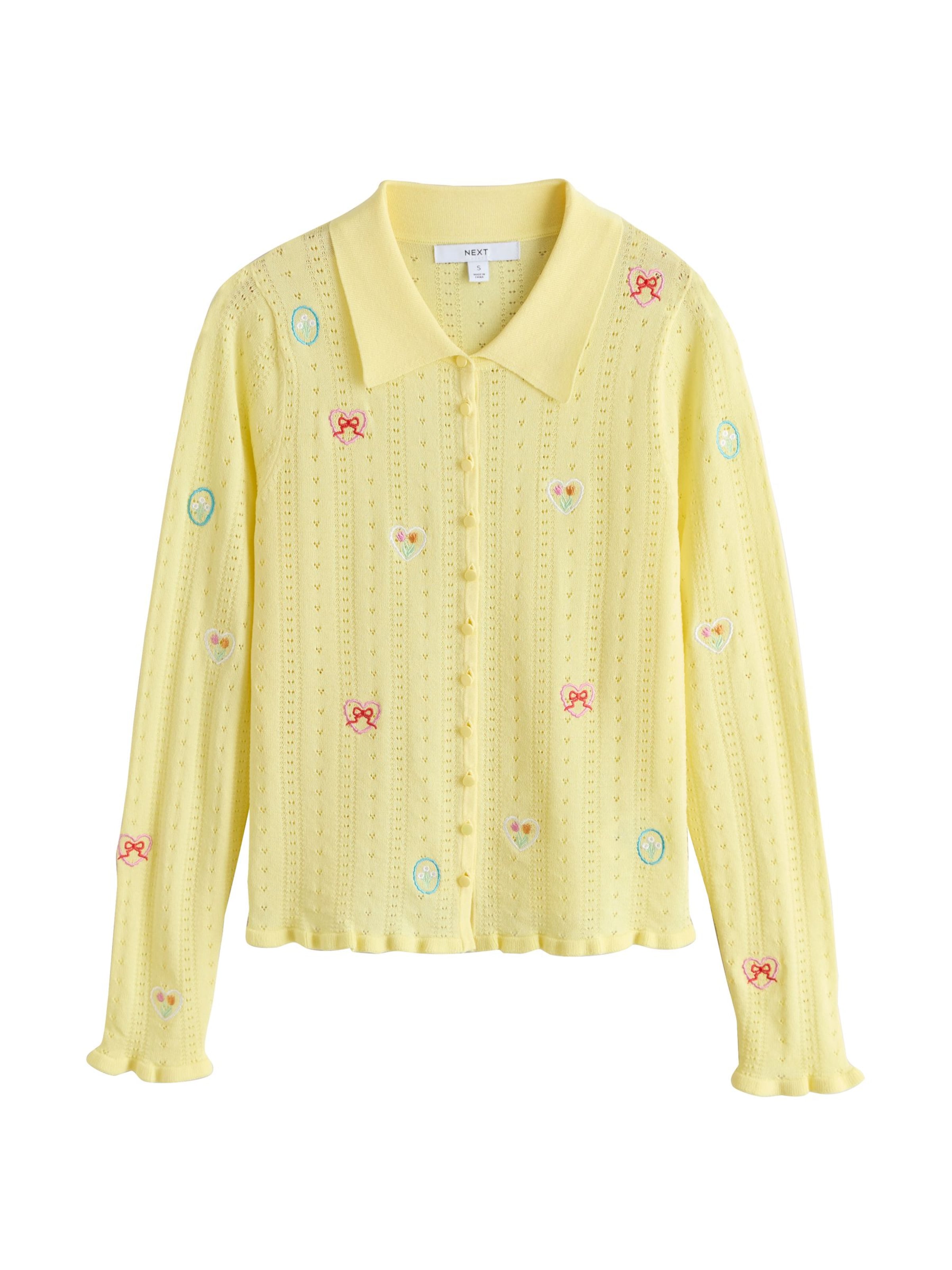 Next Вязаная кофта в Желтый: спереди