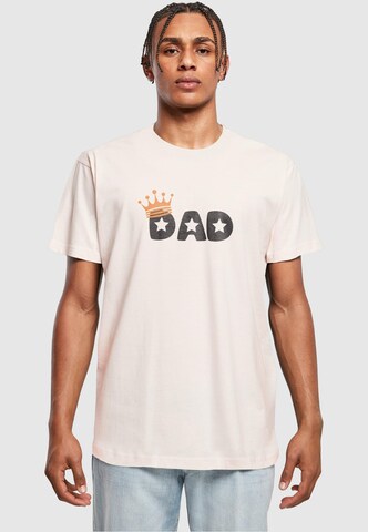 Merchcode T-Shirt 'Fathers Day - King Dad' in Pink: Vorderseite