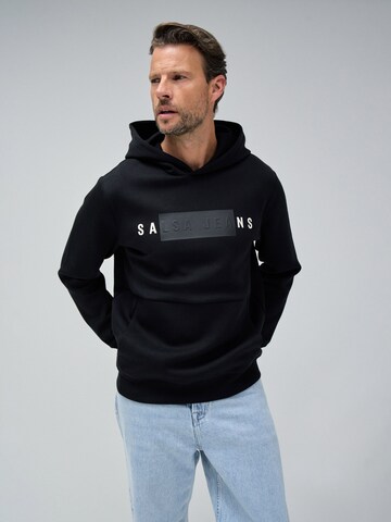 Salsa Jeans Sweatshirt in Zwart: voorkant