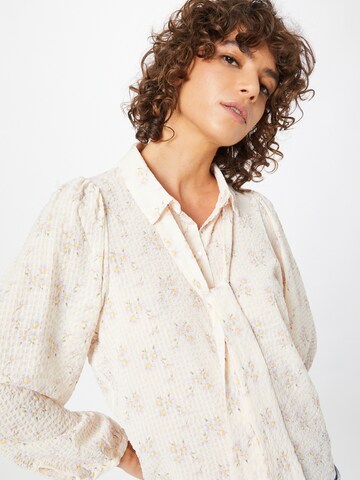 Lollys Laundry Bluse 'Ellie' in Beige