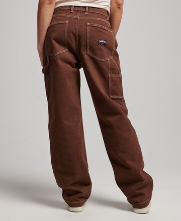 Superdry Wide leg Jeans in Bruin