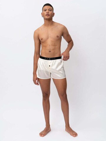 Boxers 'Silk Boxer Shorts' HACOY en beige : devant