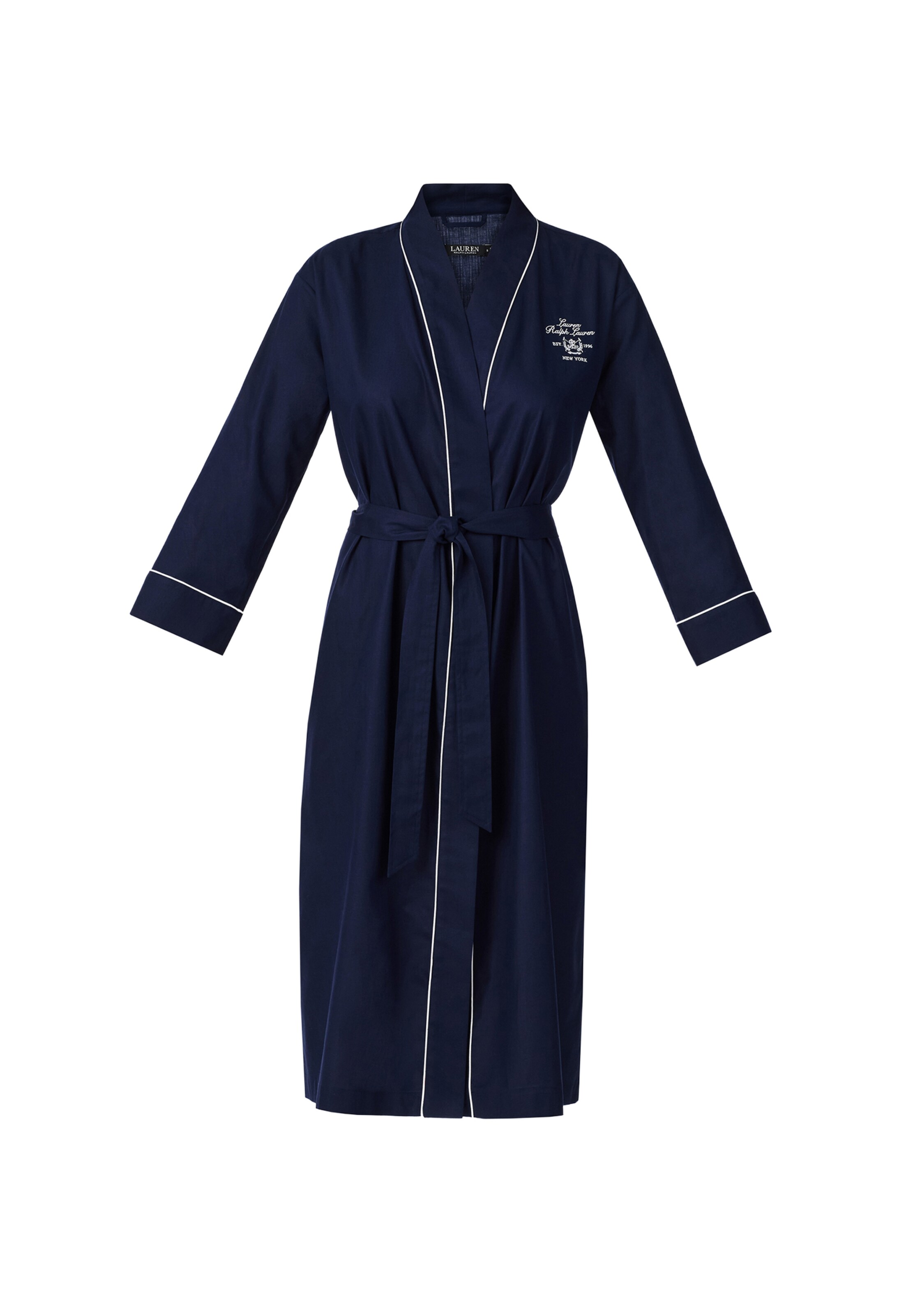 Accappatoio lungo 'Herringone' di Lauren Ralph Lauren in blu: frontale