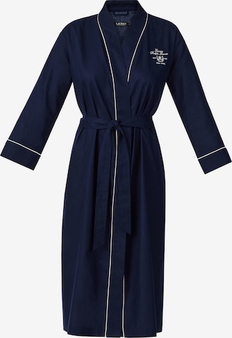 Accappatoio lungo 'Herringone' di Lauren Ralph Lauren in blu: frontale