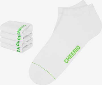 CHEERIO* Sokker 'SNEAKER PAL 4P' i hvit: forside