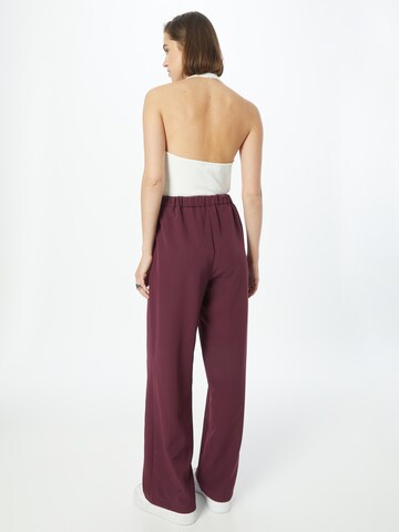 PIECES Wide leg Broek 'PCBOZZY' in Rood