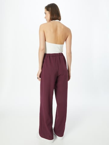PIECES Wide leg Broek 'PCBOZZY' in Rood