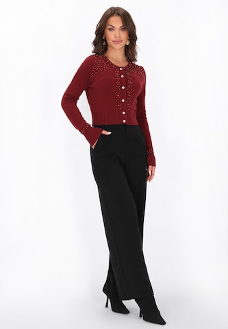 faina Gebreid vest in Rood