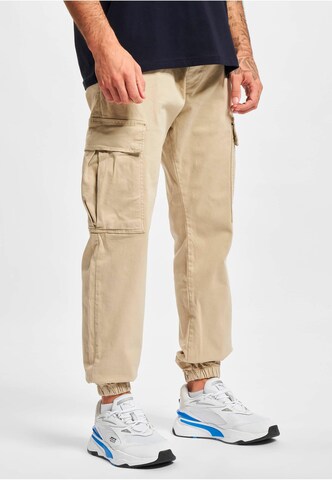 Tapered Pantaloni cargo di 2Y Premium in beige: frontale