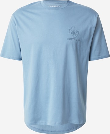 Tricou de la GUESS pe albastru: față