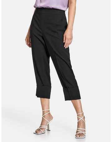 Regular Pantalon à plis TAIFUN en noir : devant