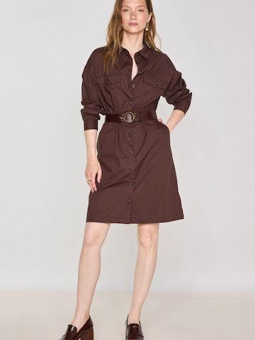 Maison 123 Shirt Dress 'Rosalie R' in Brown: front