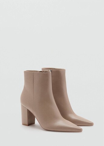 MANGO Ankle Boots 'Cobo' in Beige