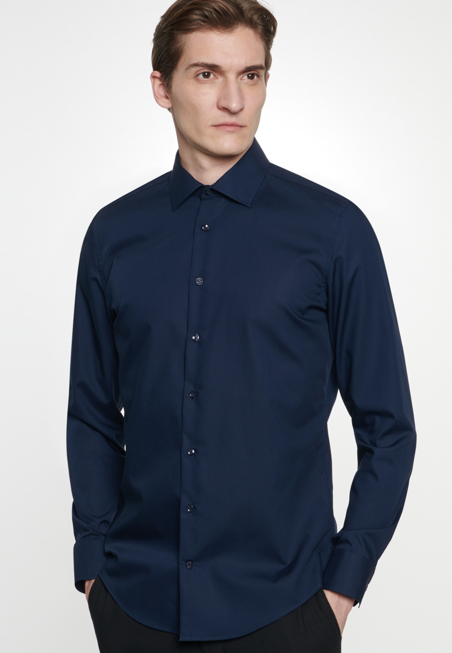 Abbigliamento Uomo SEIDENSTICKER Camicia business in Blu Notte 