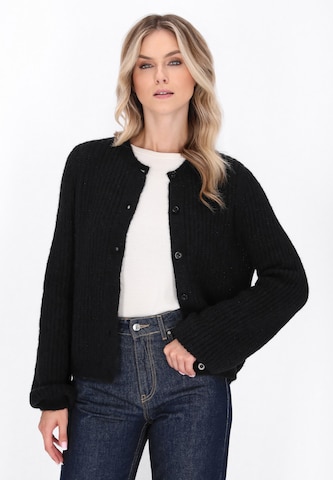 DreiMaster Vintage Knit cardigan in Black: front