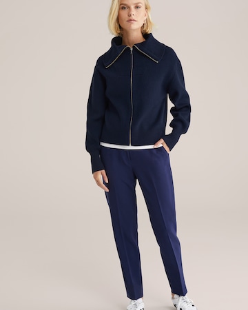 WE Fashion Pletena jopa | modra barva
