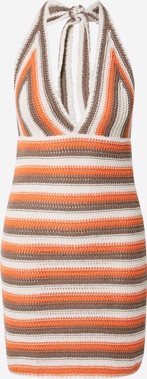 NEON & NYLON Sukienka z dzianiny 'BEACHIE' w kolorze ecru / brązowy / pomarańczowym, Podgląd produktu