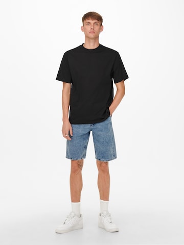 Only & Sons T-Shirt 'Fred' in Schwarz