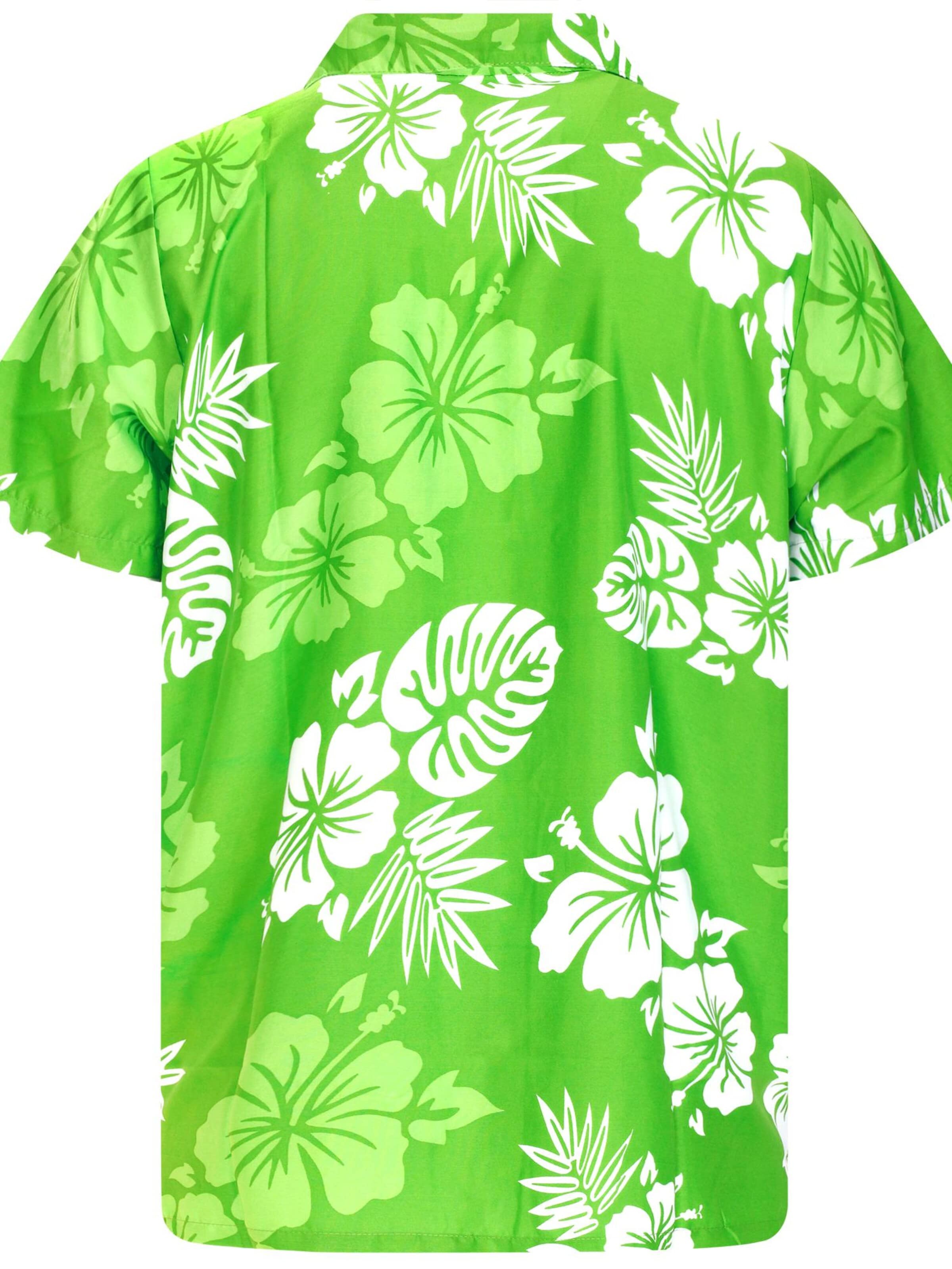 Maglietta 'Mono Hibiscus' di King Kameha in verde