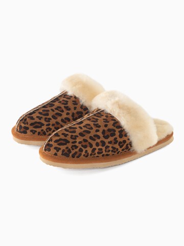 Minnetonka Pantoletter 'Leopard' i brun