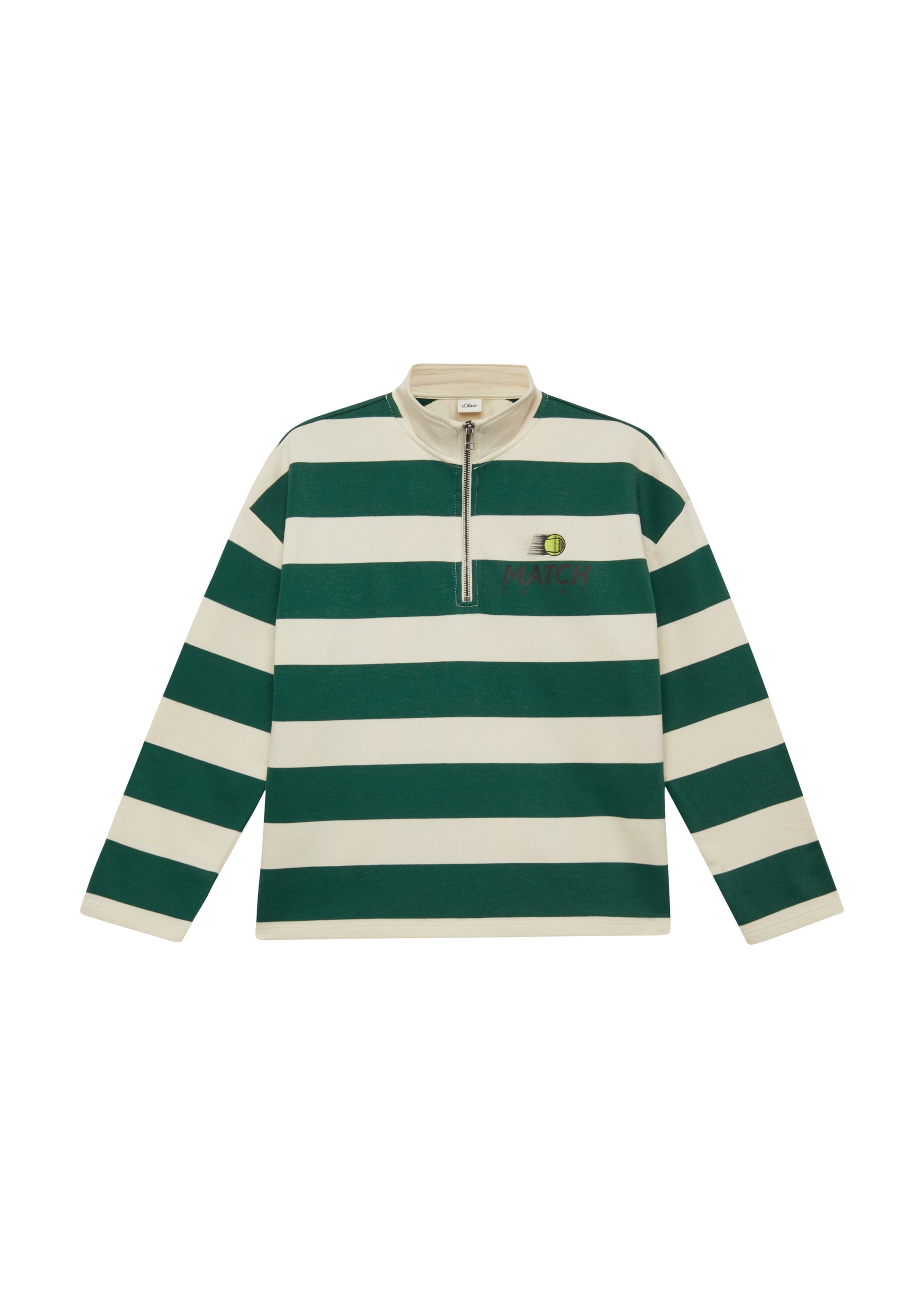 Sweat-shirt s.Oliver en vert : devant