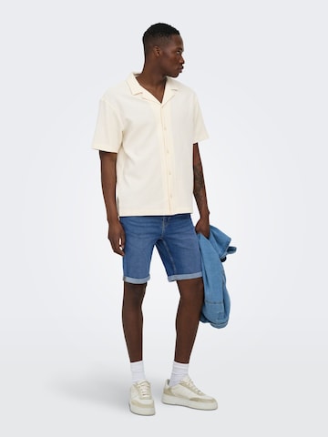 Only & Sons Comfort fit Overhemd 'ONSKosta' in Wit